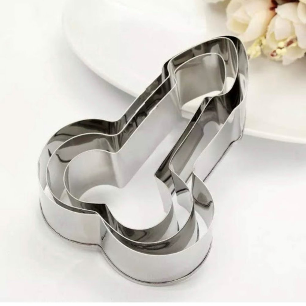 3- Pcs Stainless Willy Penis Cookies Mould.